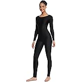 OVIGILY Women's Long Sleeve Unitard Dance Costume Spandex Full Body Suits One Piece Jumpsuits