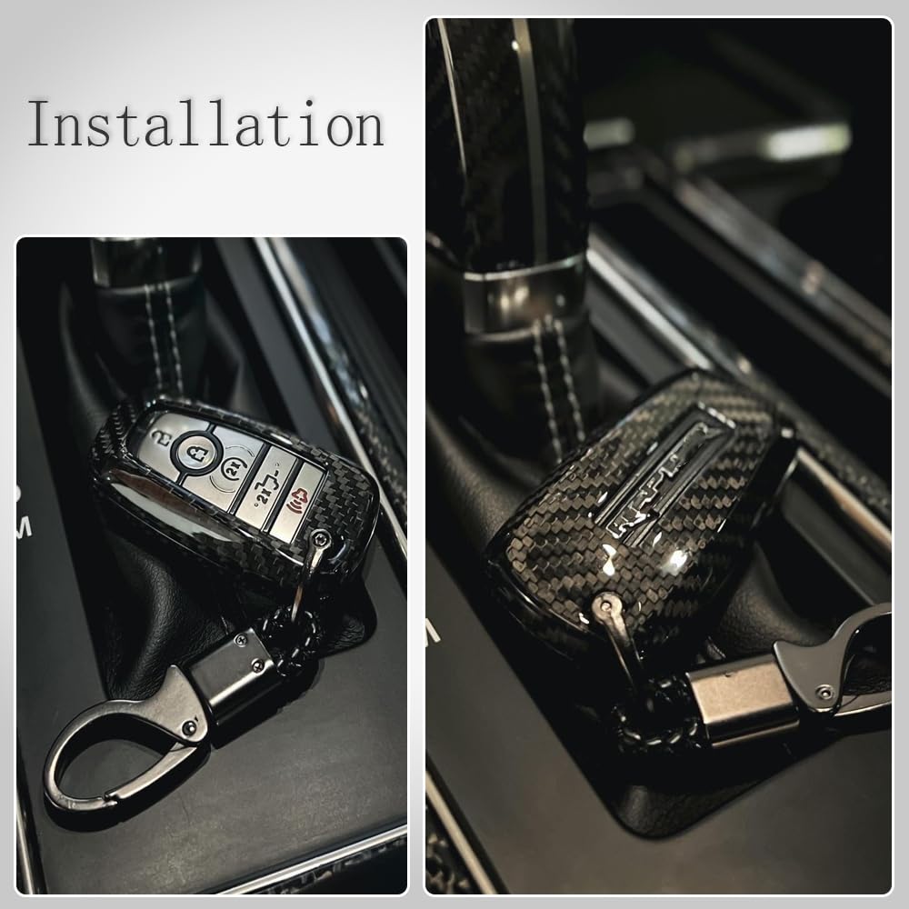 Mua Carbon Fiber Key Fob Cover for Ford F-150 F150 Bronco Raptor R Off ...