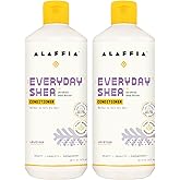 Alaffia EveryDay Shea Conditioner, Moisturizes, Restores and Protects, Made with Fair Trade Shea Butter, Cruelty Free, No Parabens, Vegan, Lavender, 2 Pack, 16 Fl Oz Ea