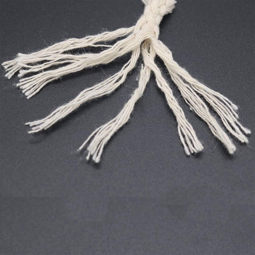 Tenn Well Macrame Cord, 5mm 165 Feet Cotton Braided Macrame Rope for Plant Hangers Wall Hangings DIY Crafts (Beige) - Image 4