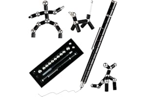 SKRSOUL Toys Pen Magnetic Metal Pen Multifunctional Creative Writing Magnet Ballpoint Pen Decompression Magnetic Metal Pen(Black)