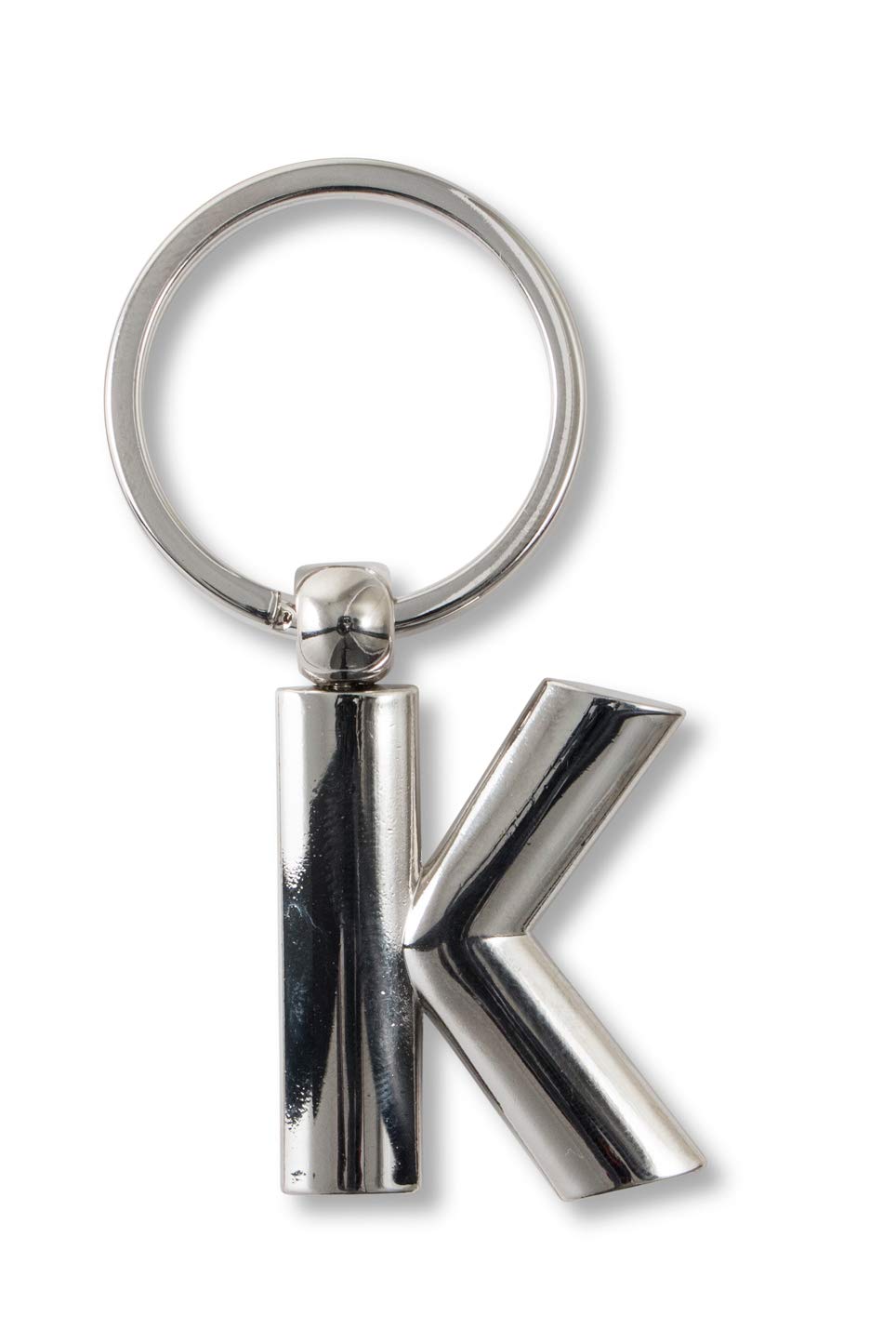 IF Metal Personalised Alphabet Letters K Keyring, 7 cm, Silver