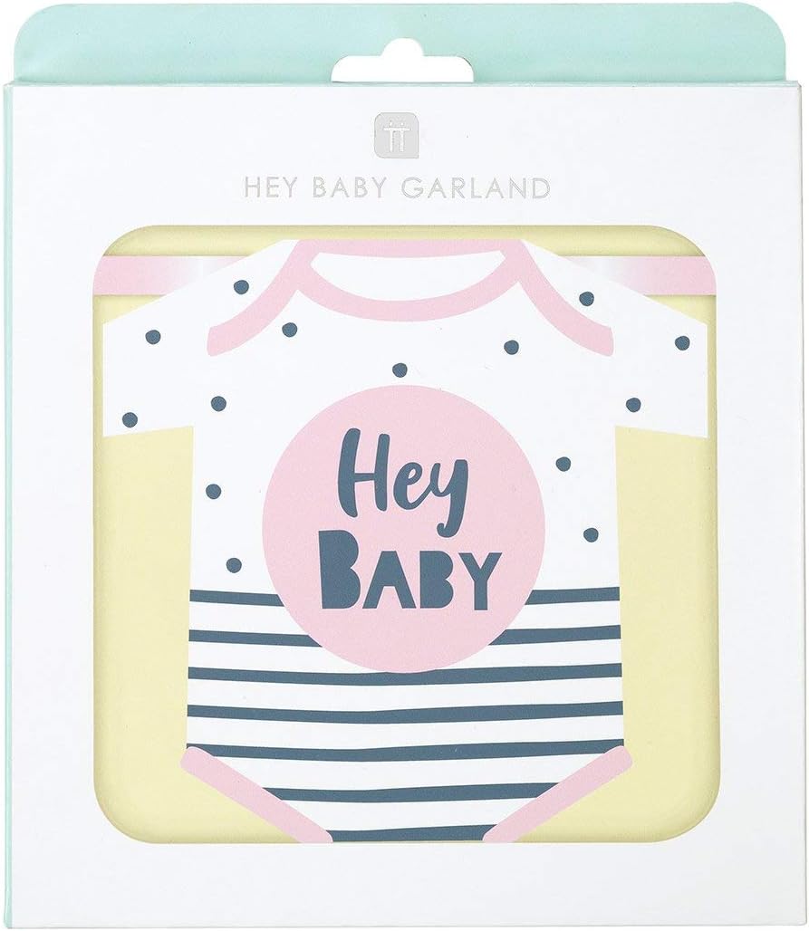 Talking Tables Cute Baby Shower Decorations Bunting Banner 16 Penants 3.5 metres, Pink Born to BE Loved Garland 3.5M - Image 4