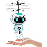 Tcvents Flying Robot Toys for Kids, Flying Ball Hand Operated Drones with LED Light Indoor Rechargeable Mini Drone Helicopter for Grandkids Boys Girls Age 8 9 10 11 12+ Years Old