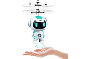 Tcvents Flying Robot Toys for Kids, Flying Ball Hand Operated Drones with LED Light Indoor Rechargeable Mini Drone Helicopter for Grandkids Boys Girls Age 8 9 10 11 12+ Years Old