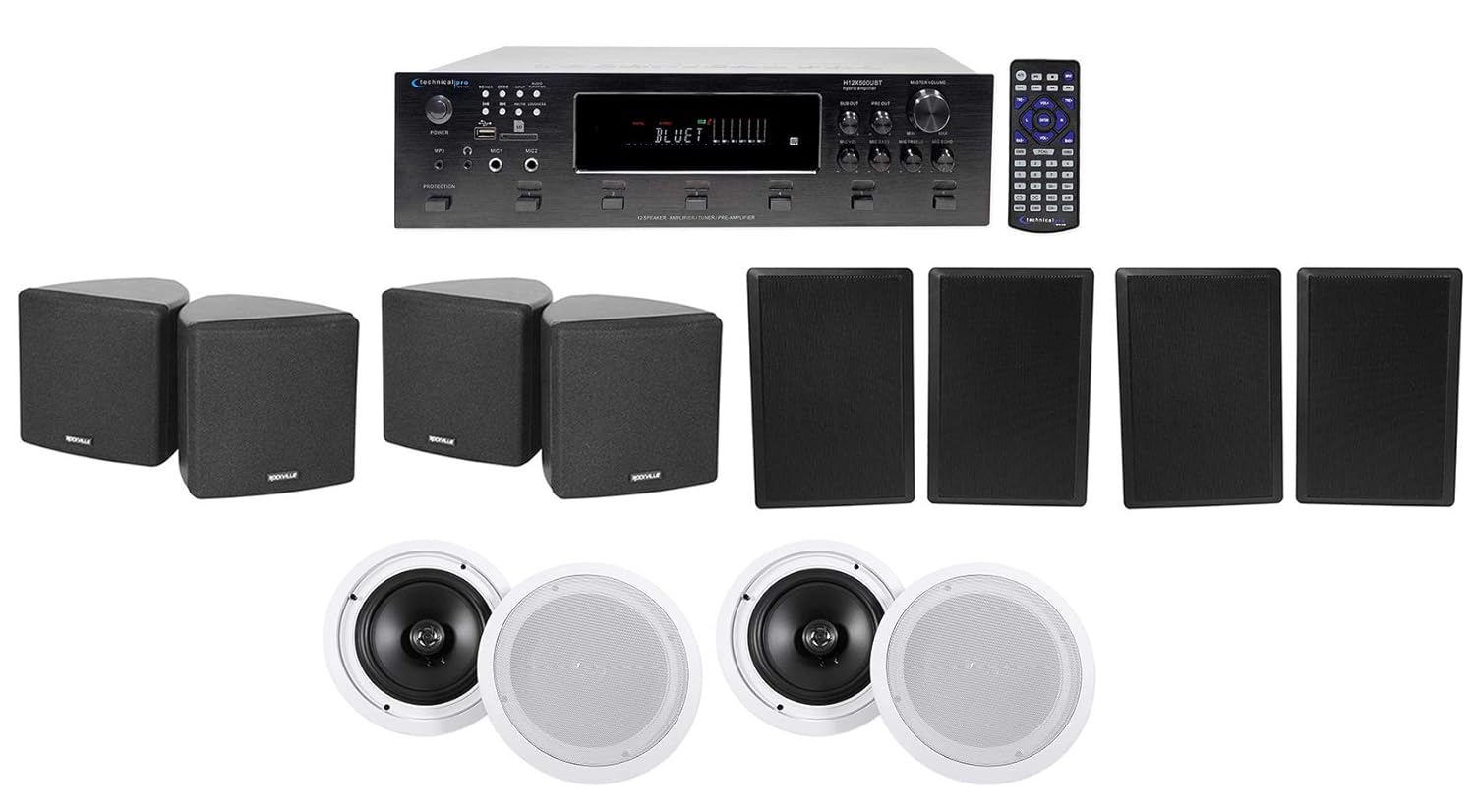 Amazon Com Technical Pro H12x500ubt 6 Zone Home Theater Receiver