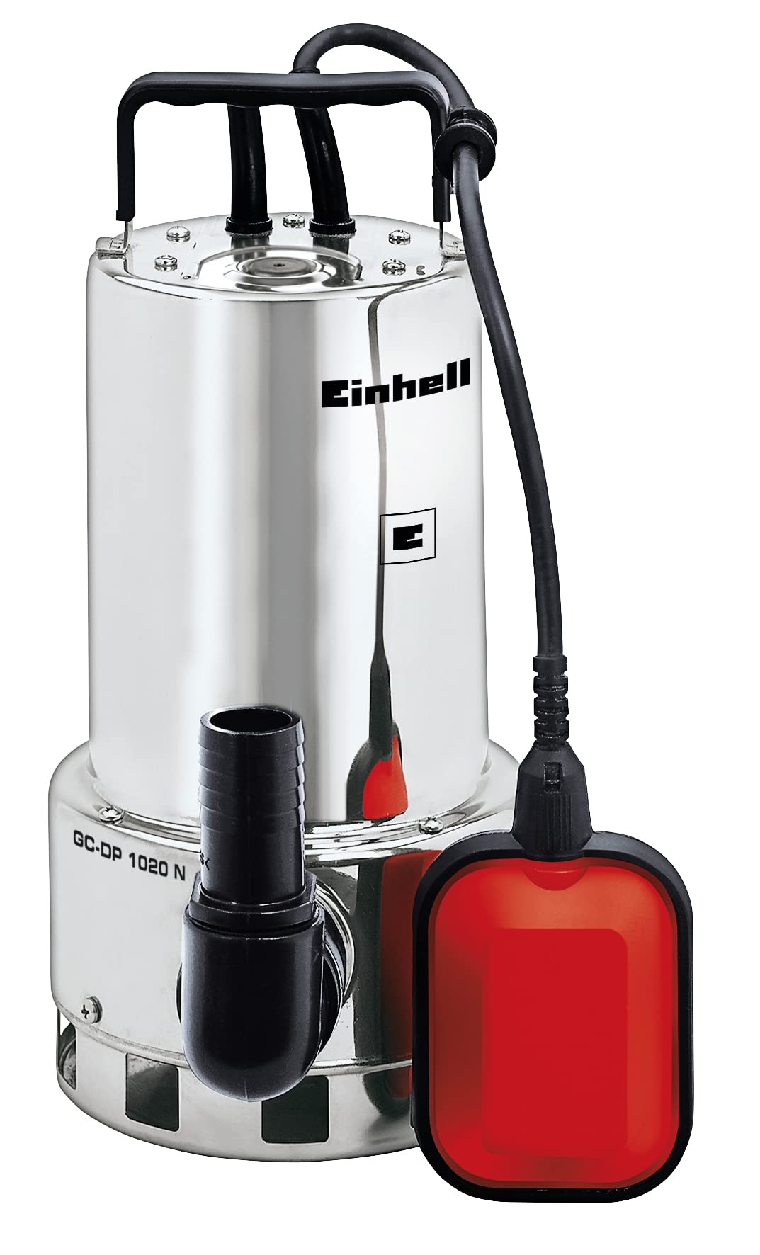 Einhell GC-DP 1020N Clean/Dirty Water Pump | 1000W Stainless Steel Submersible Pump, 18,000 L/H, Float Switch, 10m Cord | 2-in-1 Electric Sump Pump - Drain Floods, Empty Hot Tubs and Pools
