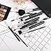 DUcare Makeup Brushes 12 Pcs Professional Makeup Brushes Set Cosmetic Foundation Powder Blending Contour Lip EyeShadow Eyebrow Brush with Leather Brush Case Bag (Sliver and Black)