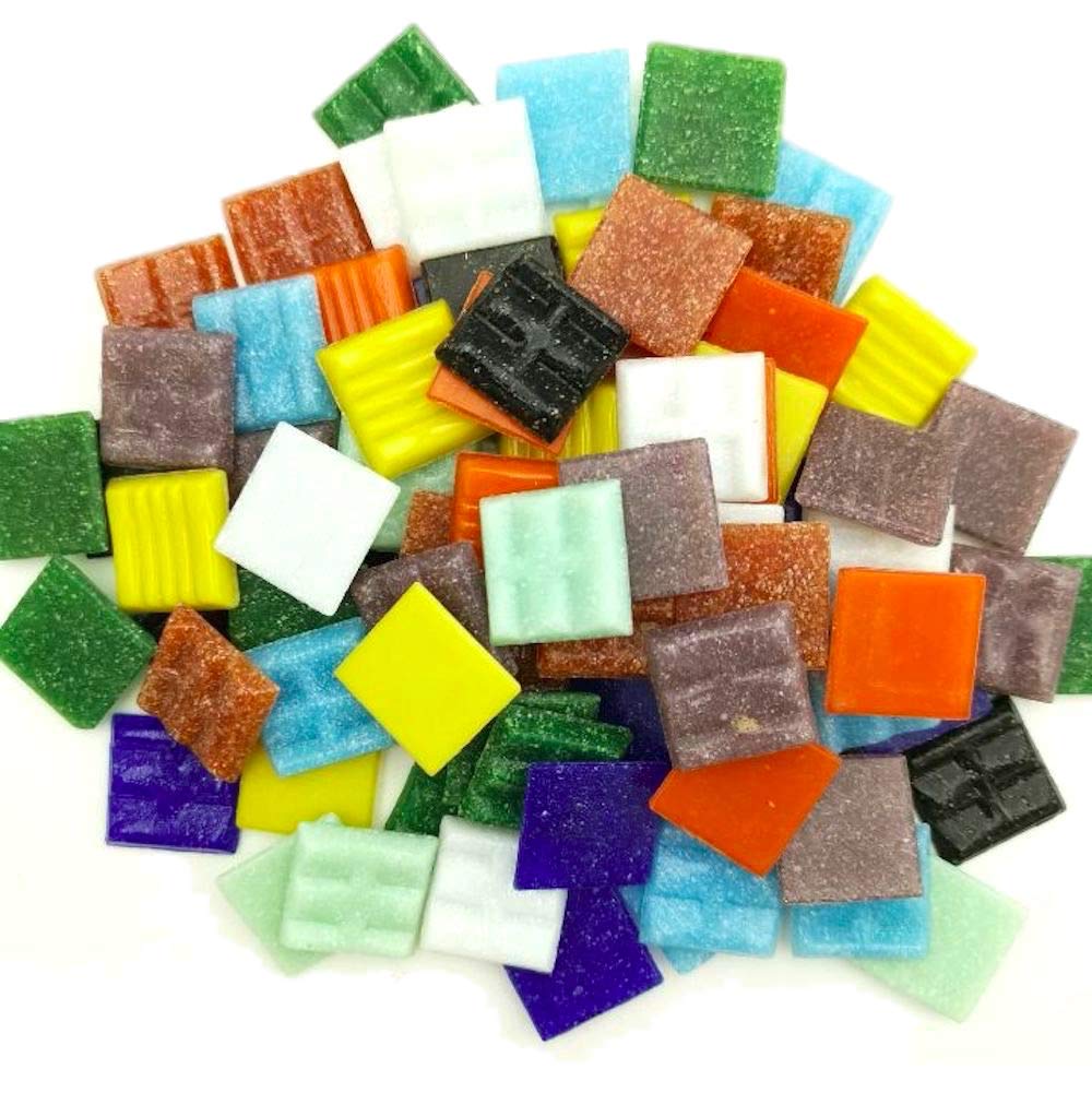 ArmenaMosaic Stone Assorted Colours 2 x 2 cm One Bottle 250 g (Approx. 87 Pieces)