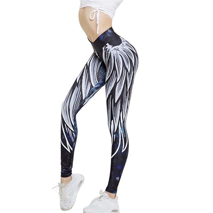 Leggings Damen, Damen Leggings Laufhose Gym Yoga Hosen Fitness Elastische Leggings Sporthosen