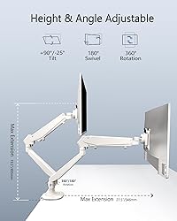Ergounion Dual Monitor Mount for 2 Screens up to 32