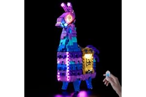 Nitemode LED Light Kit Compatible with Lego Fortnite Supply Llama 77071 Building Set, Upgraded Brightness Adjustable Lighting Accessories(No Model)