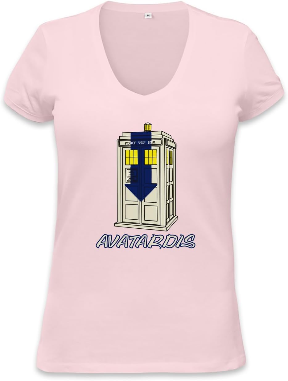 AvaTardis Dr. Who And The Last Airbender Womens V-neck T-shirt