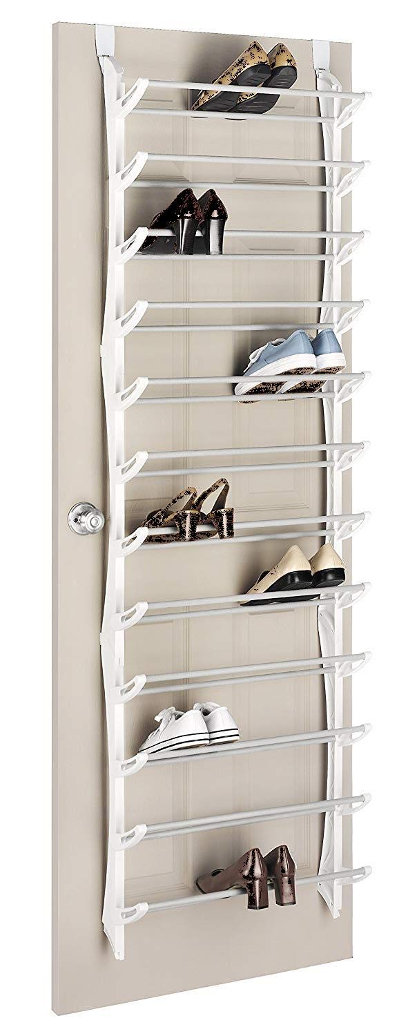 shoe wardrobe with doors on Nonslip Bars Set Of 2 36 Pair Whitmor Over The Door Shoe Rack Fold Up 36 Pair Shoe Organizers Home Kitchen Ilsr Org