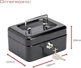 Burg-Wächter Black 6 inch Cash Box Security Money Box CB01BK 152x80x115mm view 4