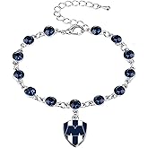Simran International CF Monterrey de La Liga MX Acrylic Crystal Logo Bracelet 7.5" + 2" Extension