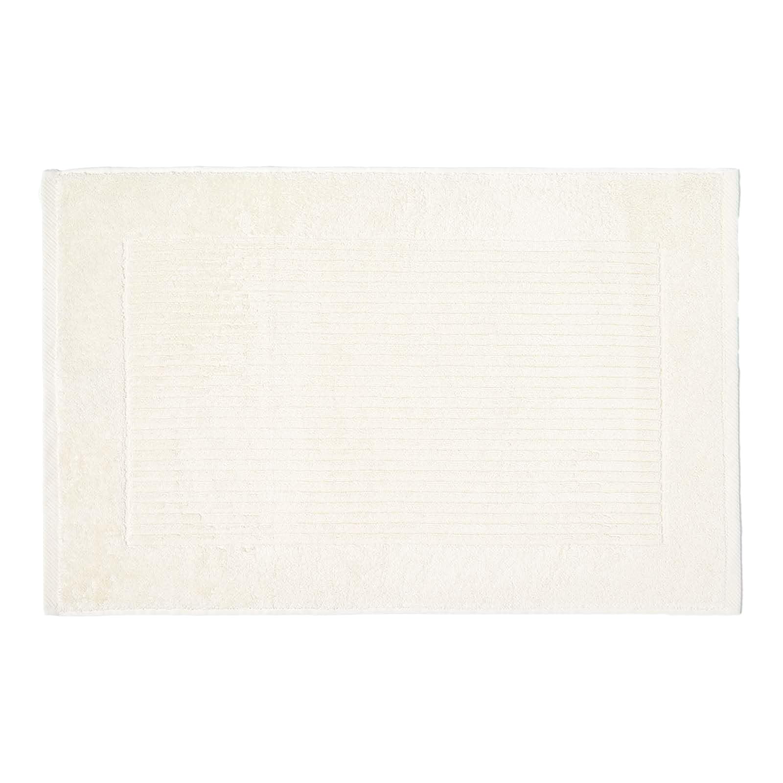 HOMESCAPES Imperial Plain Cream Bath Mat 50 x 80 cm - Super Soft Bathroom Mat - 100% Turkish Cotton Shower Mat