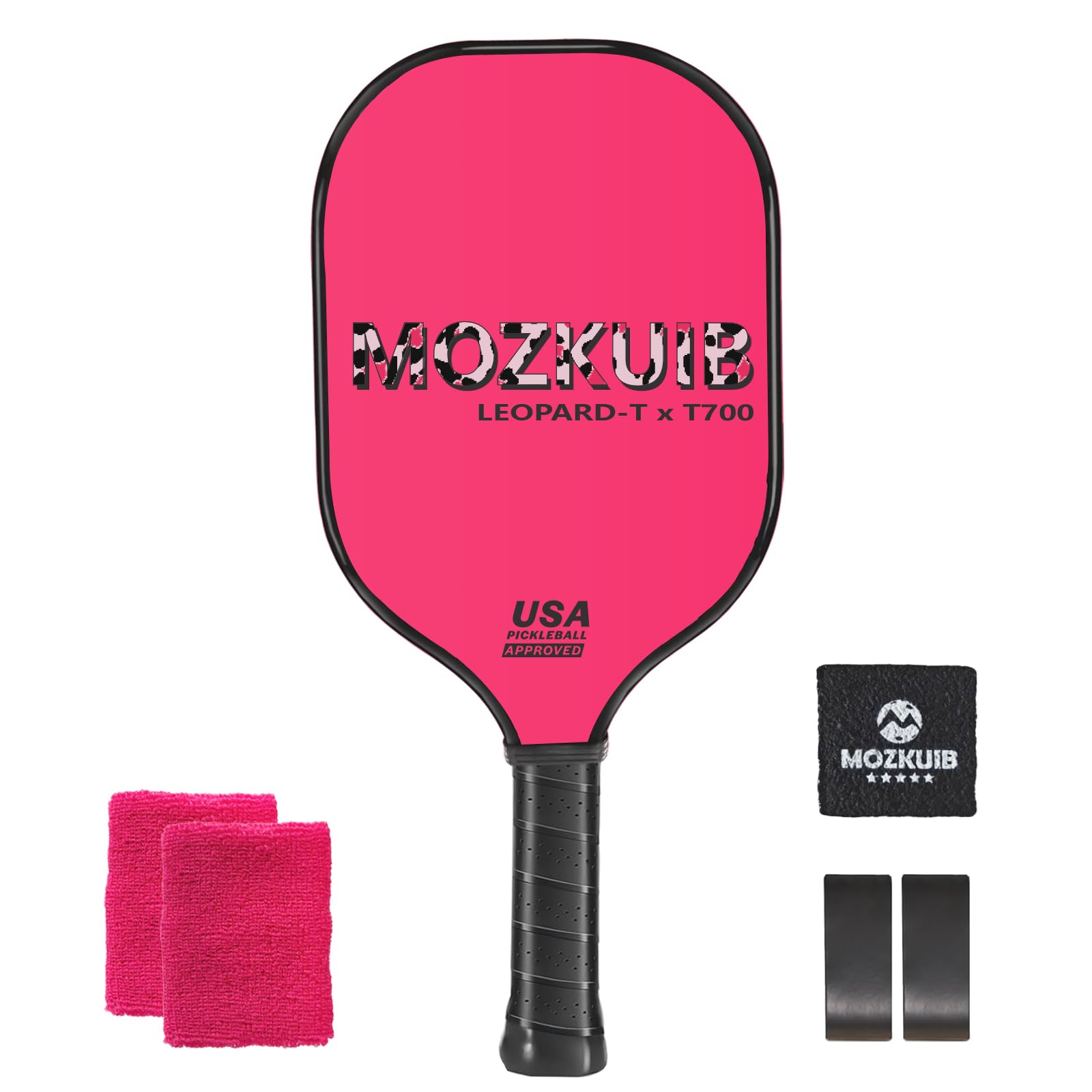 Photo 1 of ** FACTORY SEALED ** MOZKUIB Pickleball Paddle, T700 Carbon Fiber Surface, Lightweight 16mm Professional Pickleball Racquet for Control(Pink)