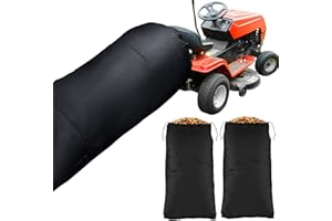 PATELAI 2 Pcs Lawn Tractor Leaf Bag for Riding Lawn Mower Reusable Big Capacity Mower Leaf Bag Black Grass Catcher Bag 90 x 50 Inch Oxford Cloth Leaf Collector 49 Cubic Feet Material Collection Systems