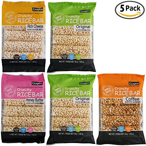 Crunchy Puffed Rice Cracker Bar, Snack Roll Made from Real Rice Gluten