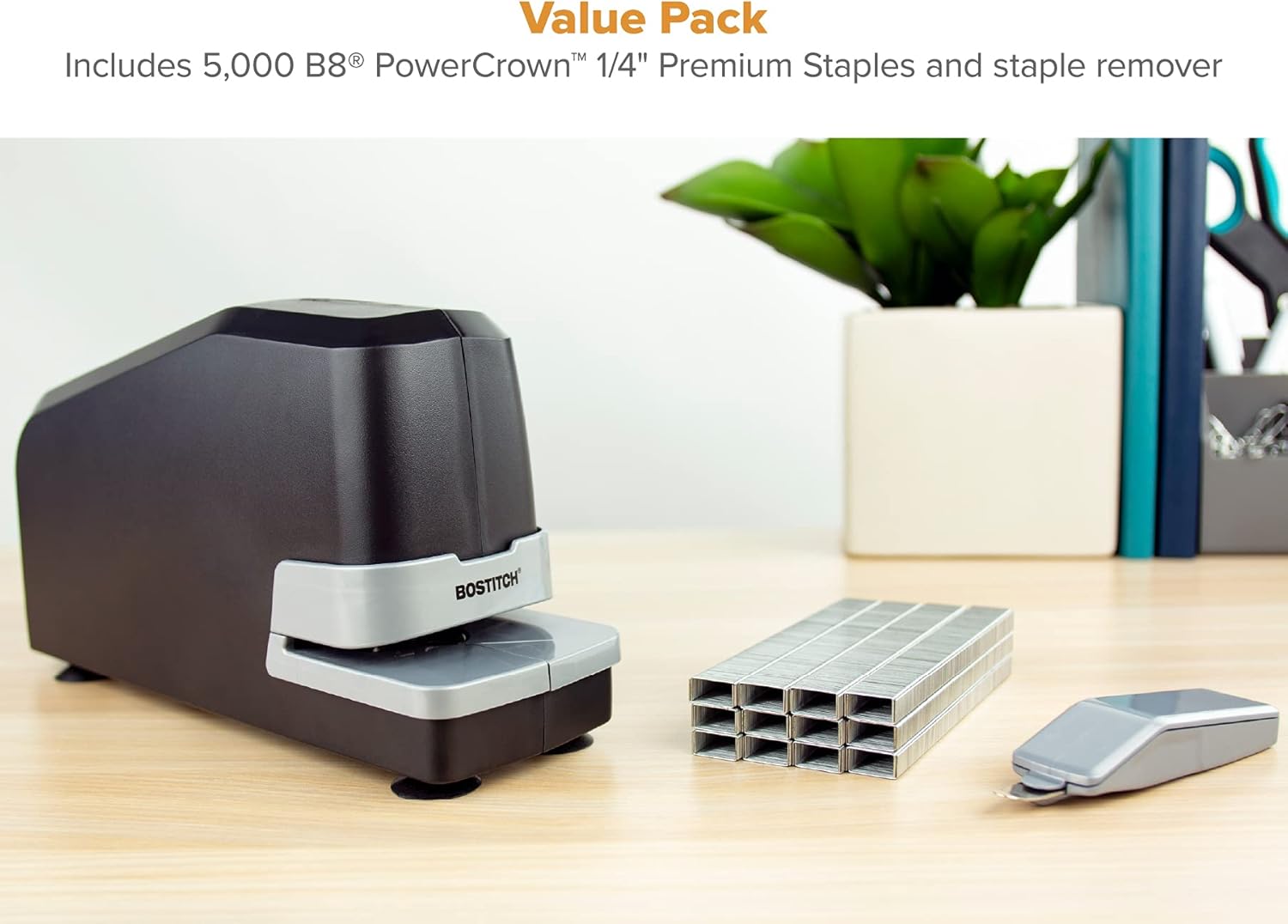Bostitch Office Impulse 30 Sheet Electric Stapler Value Pack - Heavy Duty, No-Jam with Trusted Warranty Guaranteed by Bostitch, Black (02638) : Desk Staplers : Office Products