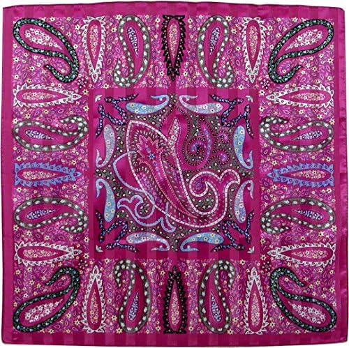 hurosiki Paisley Red Scarf 58 cm 60% Cotton Silk 40 