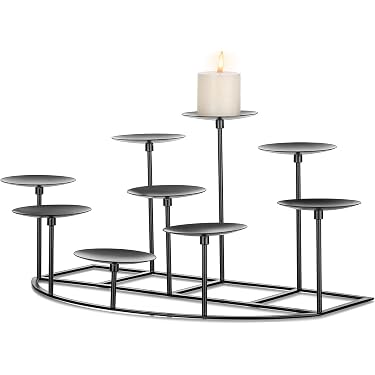 Bougeoir créatif en métal noir en forme d'élan, décoration créative