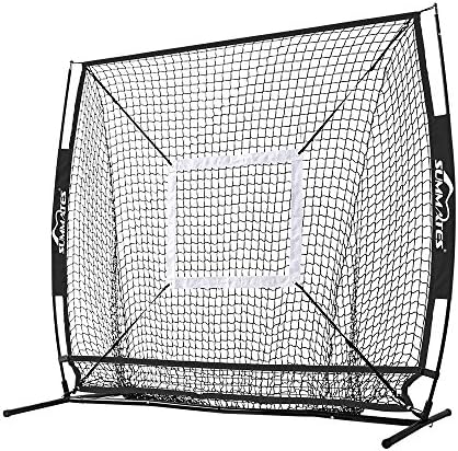 Summates Baseball and Softball Practice Net 5 x 5ft Includes Strike Zone Target