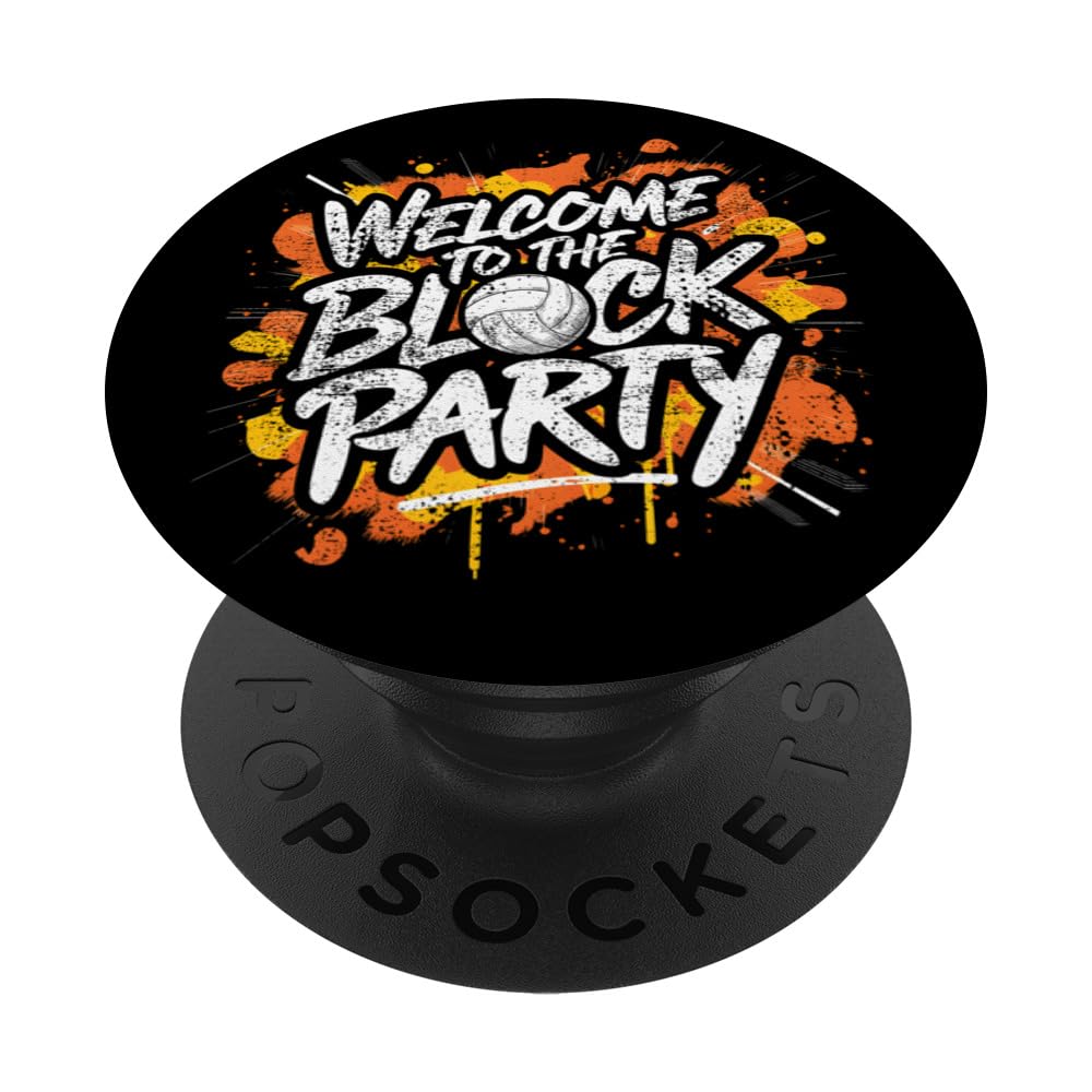 Volleyball Player Team Block Party I Volleyball PopSockets Swappable PopGrip