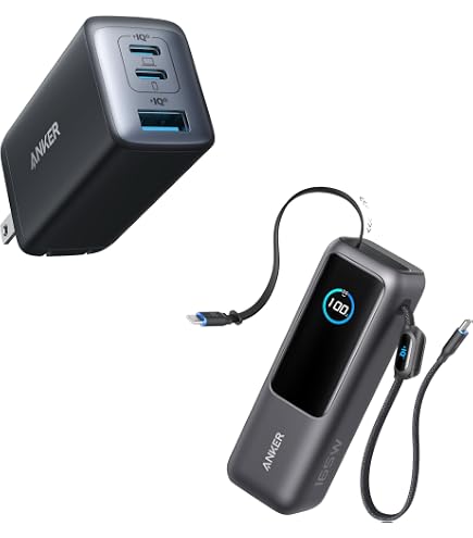 Anker Power Bank de 25000mAh con 165W y Cables Integrados +