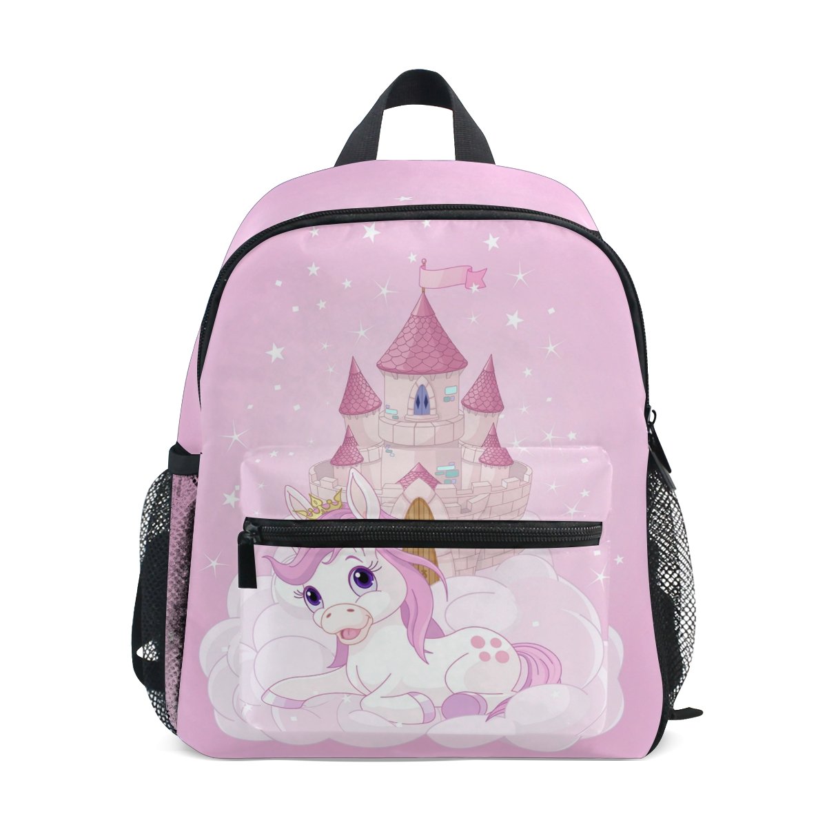 Kids Backpack, Pink Unicorn Printed Personalised Lightweight Preschool Bag for Children Girls Boys