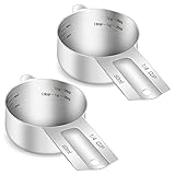 BERYLER 2PCS 1/4Cup (60ml, 2oz) Single Measuring