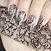 Pern Vines Pattern Nail Art Foil Sticker Glue Transfer Black Lace Nail Decal Roll in Clear Jar 1 meter NO GLUE 225