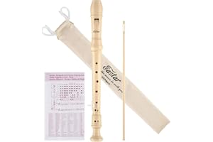 Eastar Soprano Recorder Instrument for Kids Beginners, German Fingering C Key Recorder Instrument 3 Piece with Cleaning Kit, 