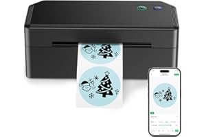 SVANTTO Bluetooth Thermal Label Printer, 4x6 Shipping Label Printer for Small Business, Compatible with iOS, Android, Windows, Mac, Amazon, Ebay, Shopify, USPS, UPS, Etsy, Black