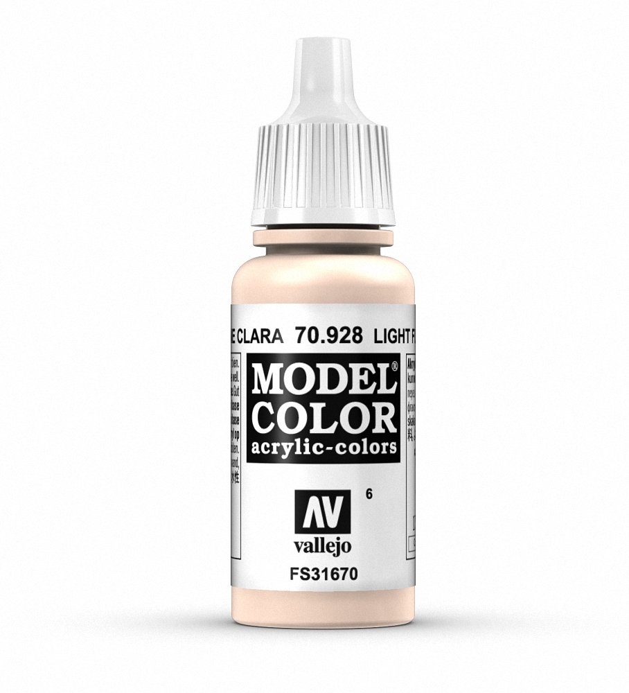 Vallejo70928 Model Color Acrylic Paint 17 ml, Light Flesh