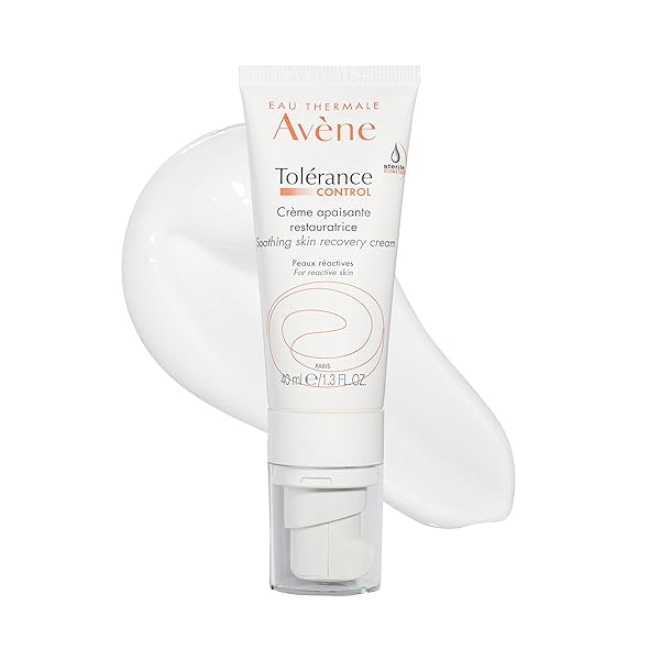AVÈNE TOLERANCE CONTROL SOOTHING SKIN RECOVERY CREAM, FOR HYPERSENSITIVE DRY SKIN, RESTORES SKIN BARRIER, CALMS SENSATIONS OF SKIN DISCOMFORT, STERILE PUMP, FACE MOISTURIZER, FRAGRANCE-FREE 1.3 FL OZ