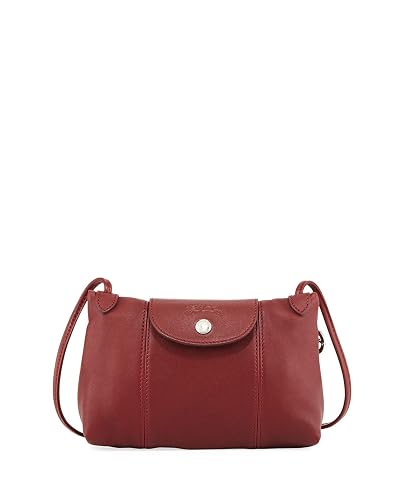 Longchamp Womens Leather Le Pliage Cuir Crossbody Bag