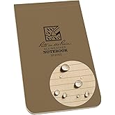 Rite in the Rain Weatherproof Top Bound Notebook, 3.25" x 5.25", Tan Cover (No. 978T)
