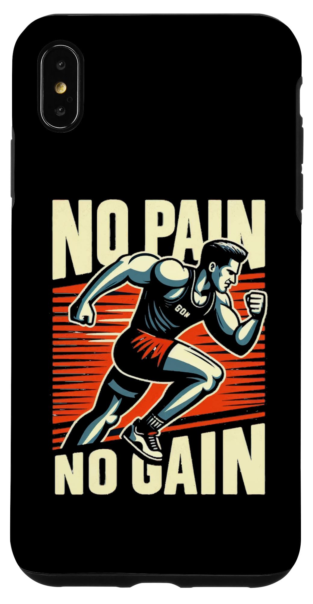 iPhone XS Max Funny Running Quotes No Pain No Gain Funny Runner Memes Case