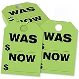 100 Pack Green Double-Sided Hanging Car Mirror Tags