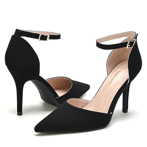 Odisen Women's Pumps Black Closed Toe Pointed Toe High Heels