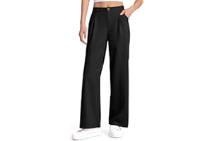 NUMYEAN Girls Dress Pants Wide Leg Uniform Pants for Girls Preppy Clothes Size 7-14 Years