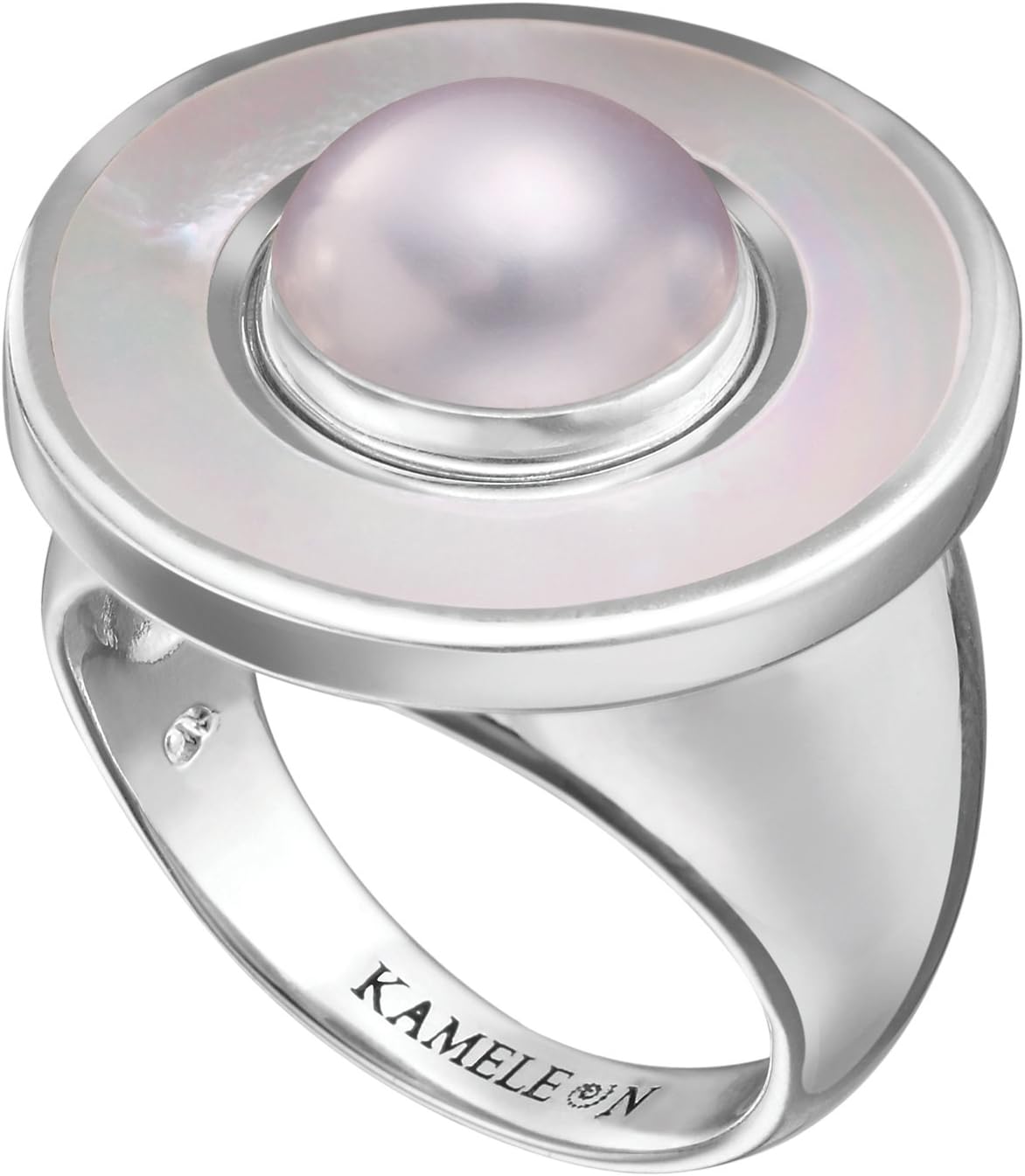 Kameleon White Mother of Pearl Ring KR25-9 (JewelPops Sold Separately)