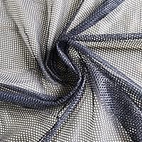 Stephen Wu Polyester Solid Soft Mesh Fabric Elasticity Nylon Spandex 60" Wide Stretch Sold Many Colors by The Yard (Navy, 5 Yards)