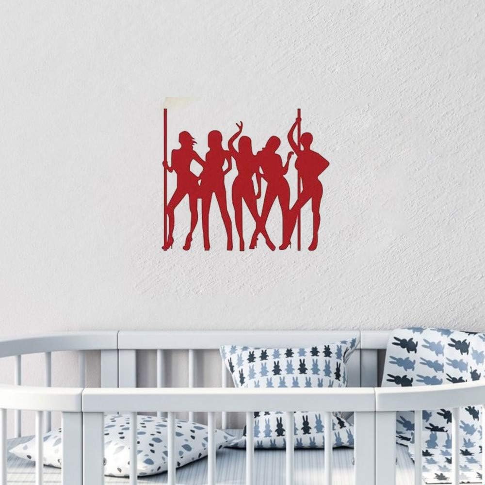 Kid Name Decal Dance Girl Nightclub Bar Pole Dancing Sexy Girl Evening Music Dance Decorative for Living Room