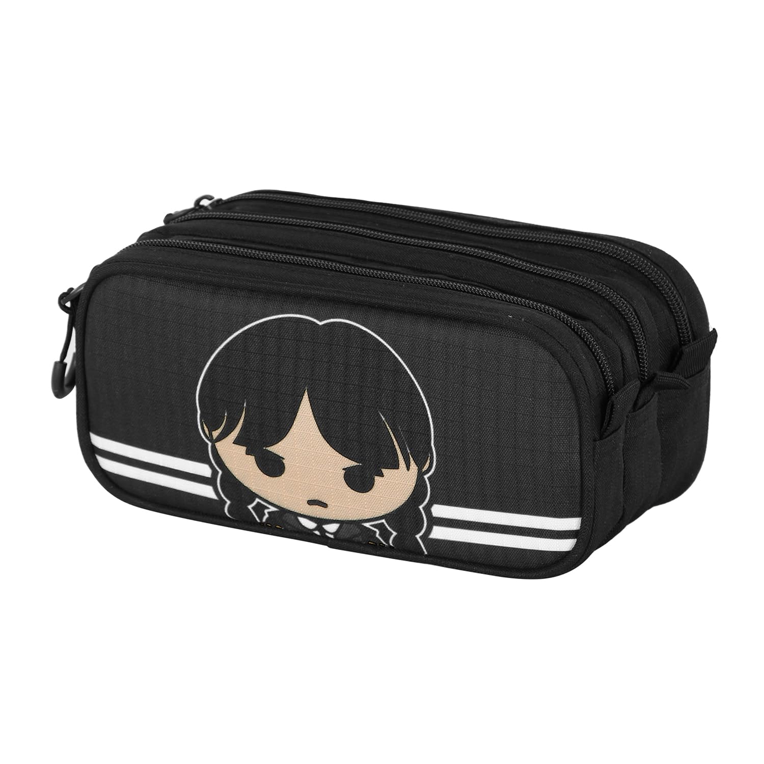 Wednesday Cute-Fan Trick Pencil Case 2.2, Grey, 23 x 11 cm