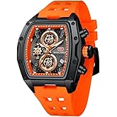 MF MINI FOCUS Men Watches Unique Casual Wrist Watches (Chronograph/Waterproof/Luminous/Calendar) Silicon Band Fashion Watches for Men
