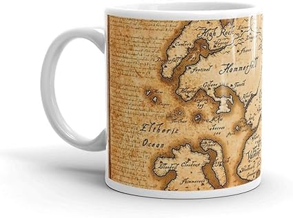 Amazon Co Jp タムリエルの地図マグ 11オンス ホワイトセラミック ホーム キッチン