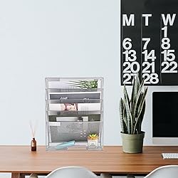 EASEPRES Desk File Organizer Mesh 5-Tier, Hanging